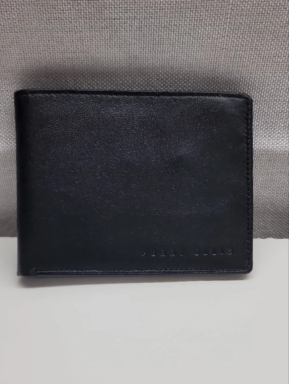 Perry Ellis Black Leather Slim Bi-Fold Wallet